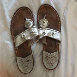Silver Jack Rogers sandals